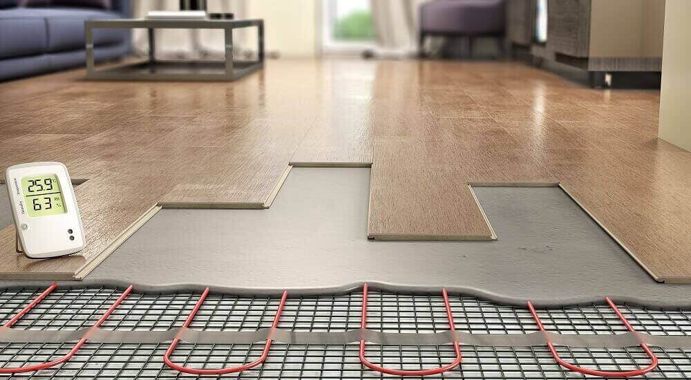 Casa con suelo radiante